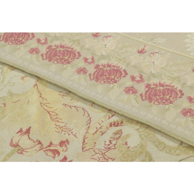 Textile Rug & Kilim’s Contemporary Floral Relief Rug in Cream and Gold Tones For Sale - Image 7 of 7