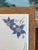 Wood Vintage Handcrafted Ceramic Tile With Likely Oak Frame and Blue Floral Motif, Made in Usa. For Sale - Image 7 of 9
