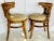 Hollywood Regency 1970’s Palm Beach, Coastal Vintage Lattice Back Rattan Bamboo Wicker Cane Horseshoe Chairs With Original Upholstery - A Pair For Sale - Image 3 of 11