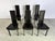 Animal Skin Vintage Black Leather Dining Chairs, 1980s, Set of 6 For Sale - Image 7 of 10