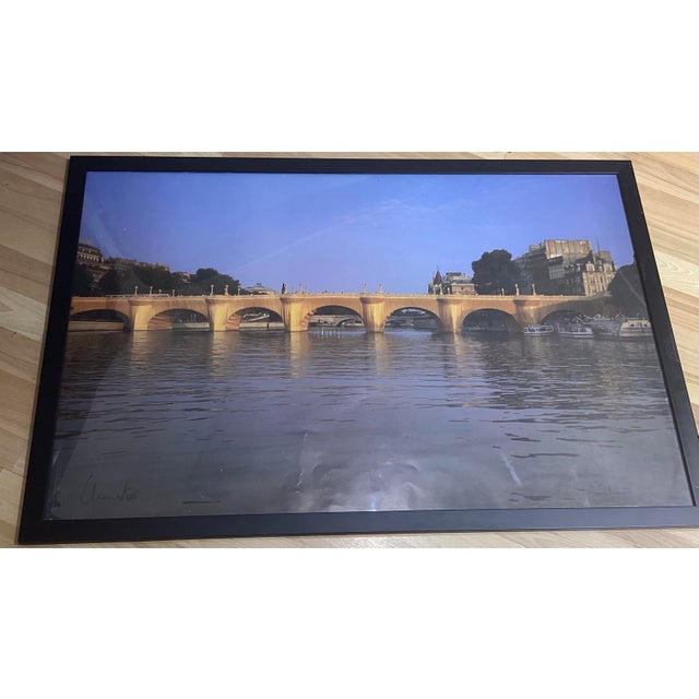 Christo, Offset the Pont Neuf Wrapped, 1970s, Paper, Framed For Sale - Image 12 of 12