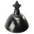 Vintage German industrial pendant light. Used in warehouses and factories in Germany. Black enamel top with Bakelite top....