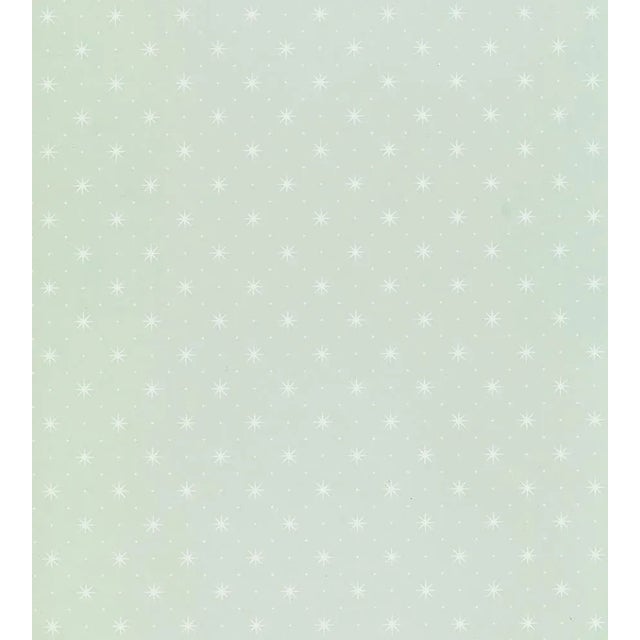 Contemporary Hinson for The House of Scalamandré Trixie Wallcovering, White on Pale Green For Sale - Image 3 of 3
