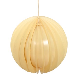Mid-Century Mod Spherical Pendant Light Plexiglass Cocoon Lamp For Sale