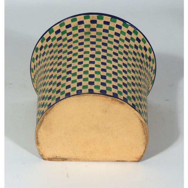 Regency Geometry: A Pair of Diced Caneware Bough Pots For Sale - Image 12 of 12