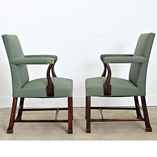 English 19th Century Pair of Georgian Armchairs For Sale - Image 4 of 12