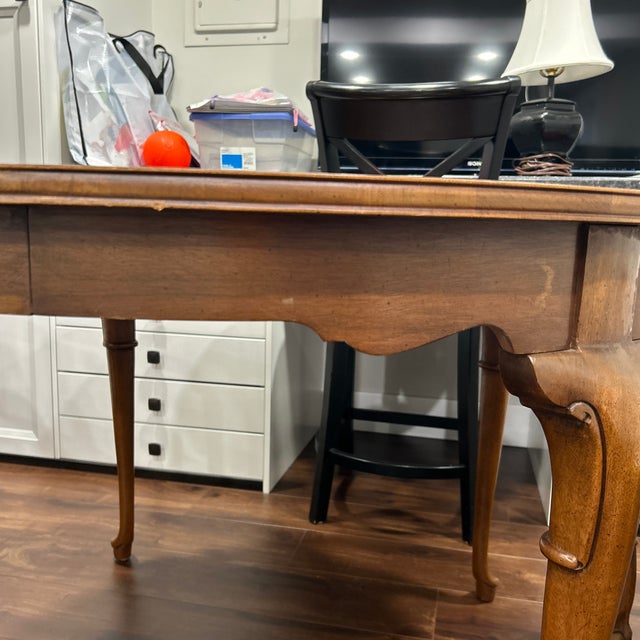 Traditional 1960s Hickory Chair Company Dining Table 44” For Sale - Image 3 of 8