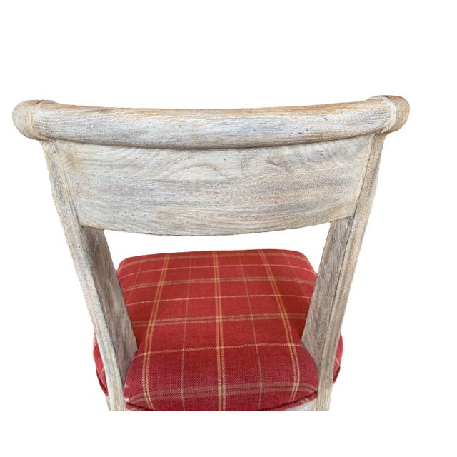 Gray Six Cerused Oak Dining Side Chairs. Rustic/ Coastal For Sale - Image 8 of 11