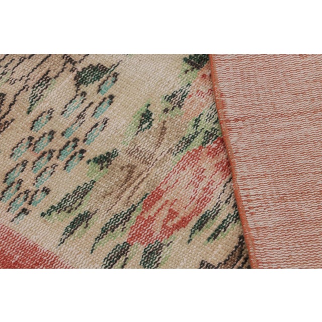 Textile 1960s Vintage Zeki Müren European Style Rug With Floral Patterns Form Rug & Kilim For Sale - Image 7 of 7