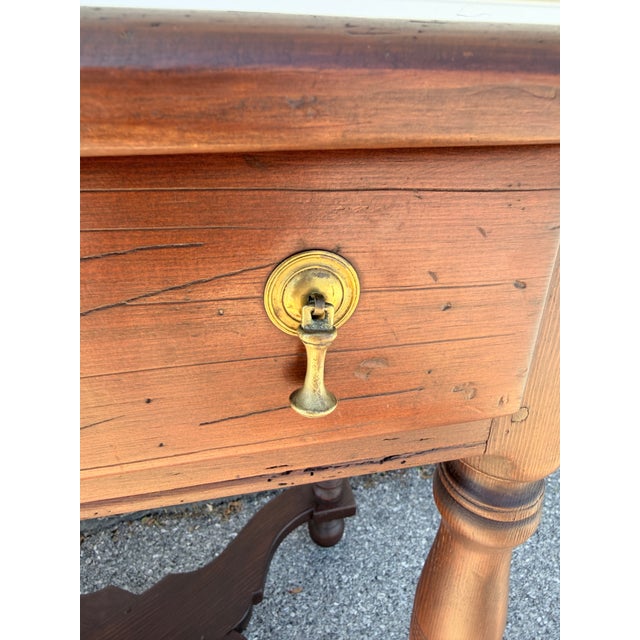 Late 19th Century Antique William & Mary Style Pine Hall Table, 19th Century For Sale - Image 5 of 10
