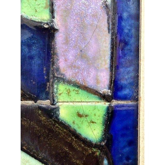 1960s Harris G. Stron Twelve Ceramic Tile Modernist Woman's Portrait For Sale - Image 9 of 14