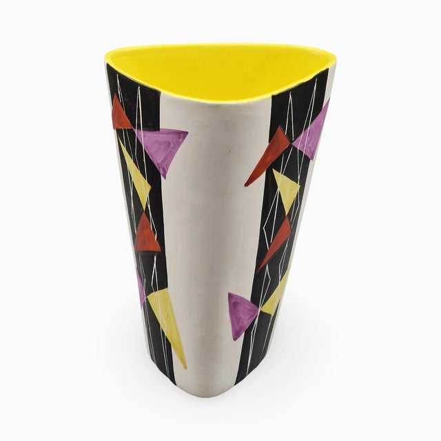 Ceramic Mid-Century Modern Hand-Painted Ceramic Model 217 Vase from Vallauris, France, 1950s For Sale - Image 7 of 18