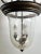 Traditional French Regency Style Bell Jar Pendant With Seeded Glass and Acanthus Leaf Bronze For Sale - Image 3 of 13