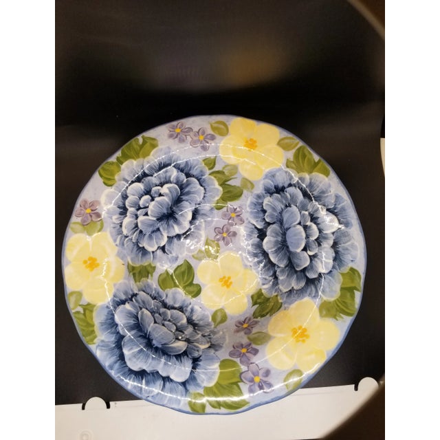 Ceramic Vintage Ceramic Lesal Floral Bowl~ Lesal Ceramics ~ Vintage Lesal ~ Lesal Studio Ceramic Bowl For Sale - Image 7 of 7