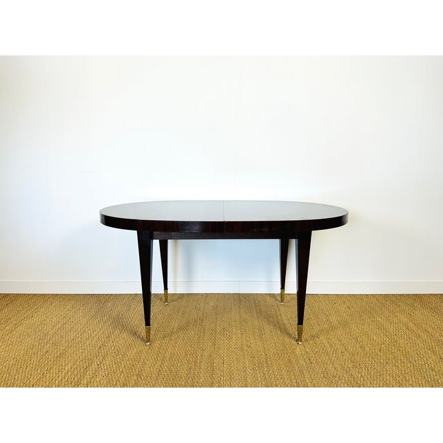 Mid-Century Modern Art Deco Oval Rosewood Dining Table, France, 1940s For Sale - Image 3 of 13