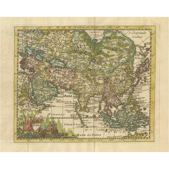 Antique Asian Map, 1681 For Sale