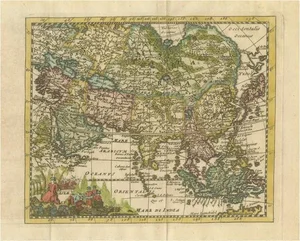 Antique Asian Map, 1681