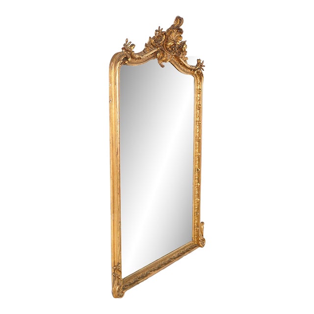 Antique European Louis XV Rococo Wall Mirror For Sale