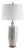 Pattered Vase Table Lamp - White & Gold For Sale