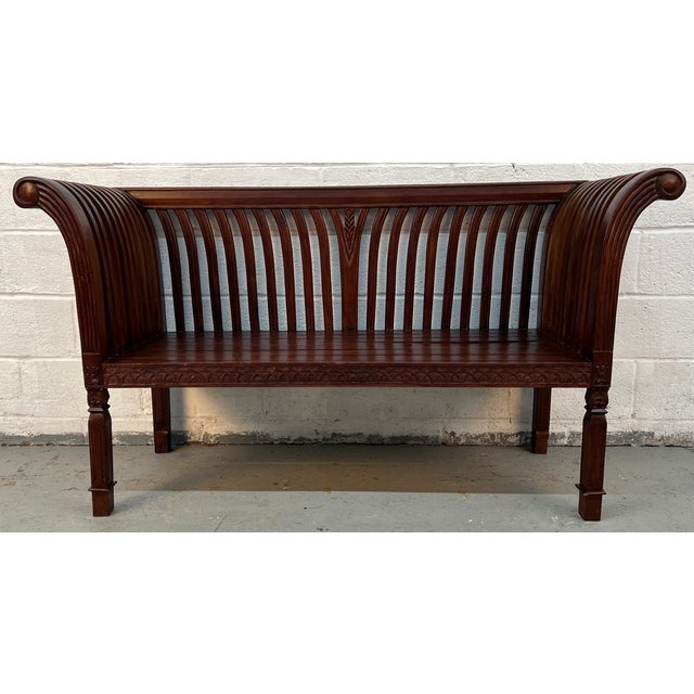 Add timeless character to your home with this American Colonial-style inspired wooden bench, a piece that reflects the...