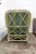 Boho Chic Boho Coastal Bamboo Arm Chair With Green Striped Cushions For Sale - Image 3 of 6