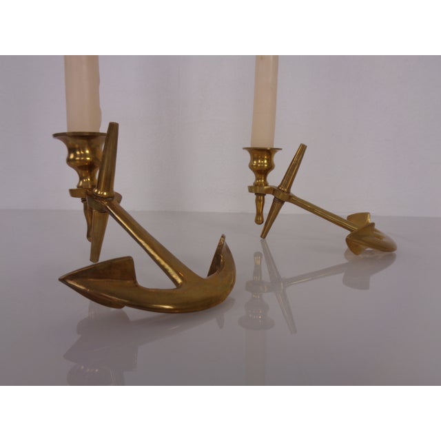Maritime Anchor Candlesticks in Brass, Germany, 1960s, Set of 2 For Sale - Image 16 of 18