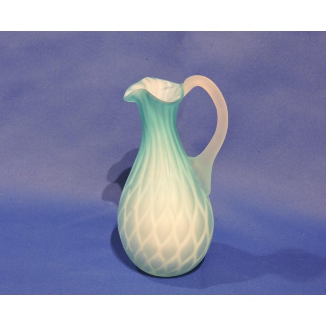 This Victorian Venetian style hand blown glass cruet was made by the Mount Washington Glass Co. from South Boston...