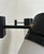 Vintage Matte Black Metal and Opaline Glass Adjustable Wall Lights, France, 1950, Set of 2 For Sale - Image 4 of 8