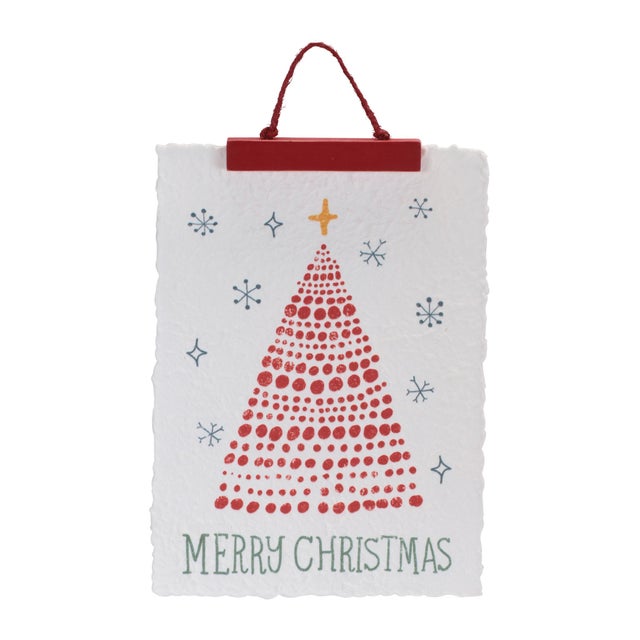 Contemporary Merry Christmas & Tis the Season Tree Banner (Set of 2) For Sale - Image 3 of 3