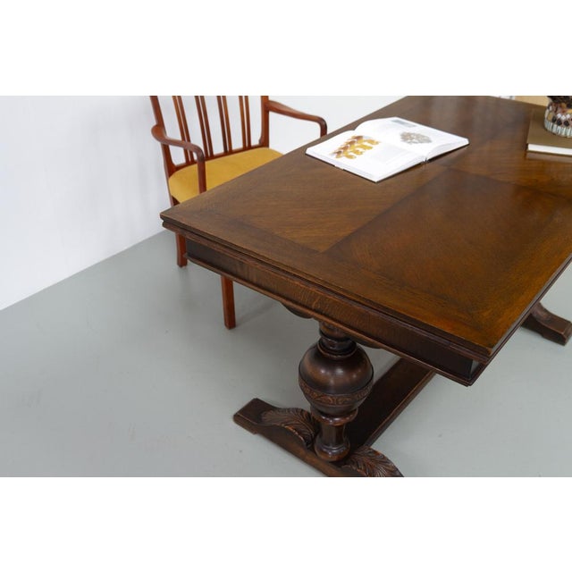 Antique Danish Oak Writing Desk, 1900s For Sale - Image 13 of 18