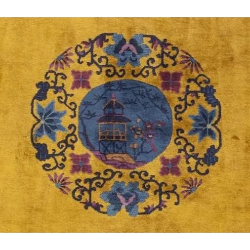 Early 20th Century Antique Chinese Rug - 8′11″ × 11′5″ For Sale - Image 4 of 7