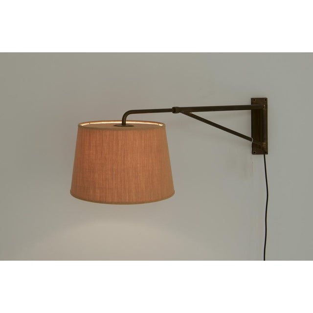 Metal Art Deco Swing-Arm Wall Lamp, 1920s For Sale - Image 7 of 15