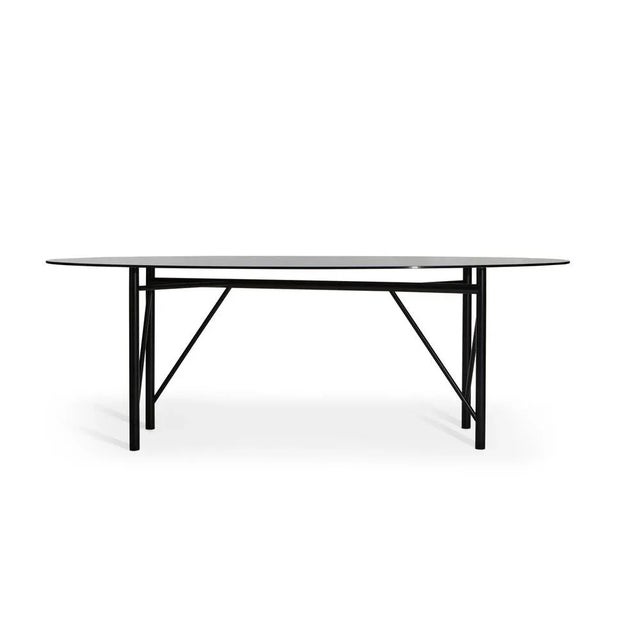 Contemporary Nero Tubolar Table Oval by Mentemano For Sale - Image 3 of 9