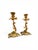 Pair of 19th century French gilt bronze candlesticks, finely chased throughout. Each features an ornate base, foliate...