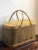 This beautiful vintage picnic basket is in pristine vintage condition -- only lightly (if ever) used. My guess is it spent...