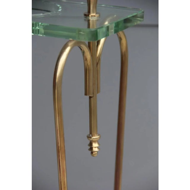 1950s Mid-Century Brass & Crystal Glass Umbrella Stand, 1950s For Sale - Image 5 of 8