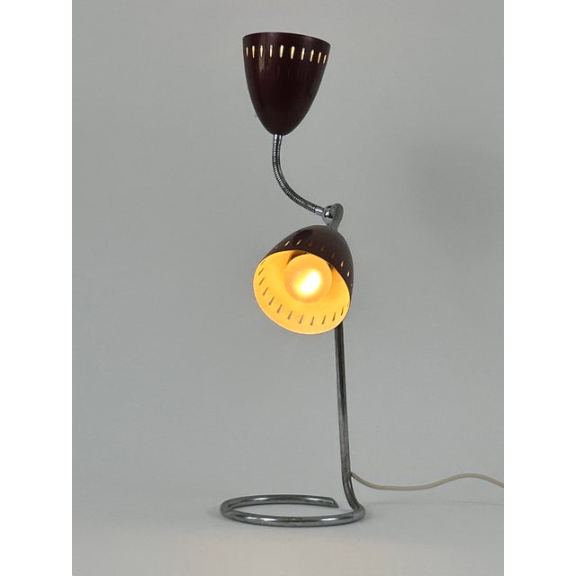 Mid-Century 2-Armed Table Lamp or Desk Light, Germany, 1950s For Sale - Image 9 of 18