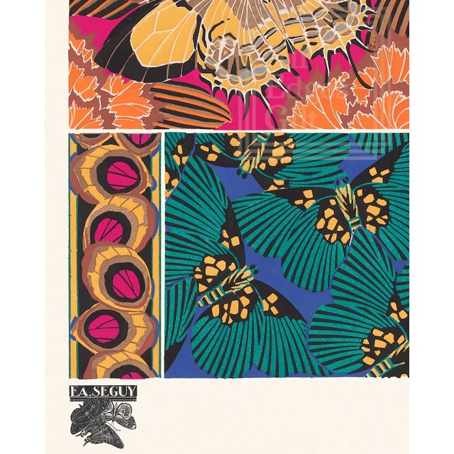 Art Deco "Butterflies" Plate 18 Reproduction Print After E. A. Seguy For Sale - Image 3 of 4