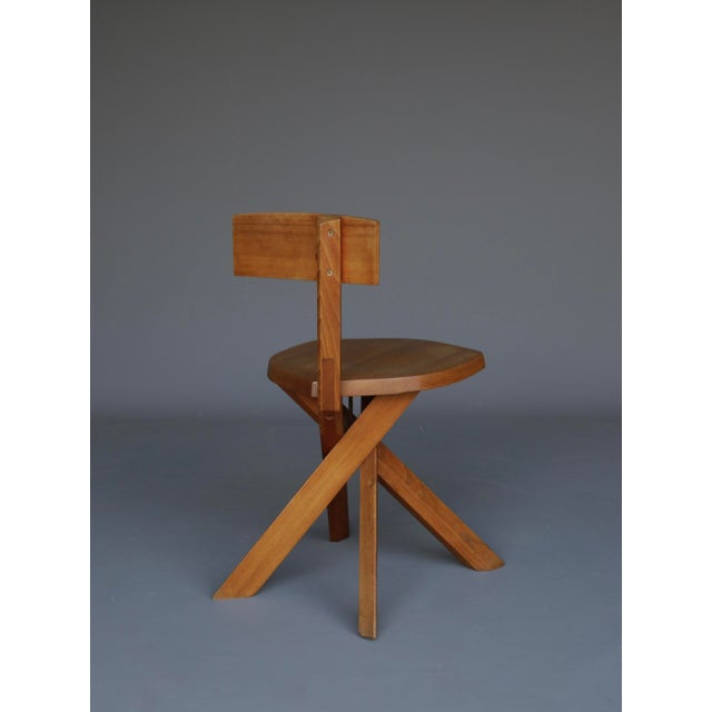 Brown Elm S34 Chair from Pierre Chapo, 1980s For Sale - Image 8 of 18