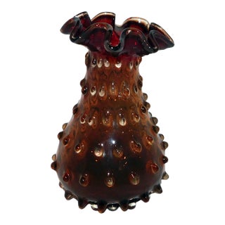Vintage Empoli Glass Vase For Sale
