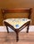 Antique Patented Sliding Seat Mahogany Triangular Corner Chair With Turned Legs and Brass Castor For Sale - Image 14 of 15