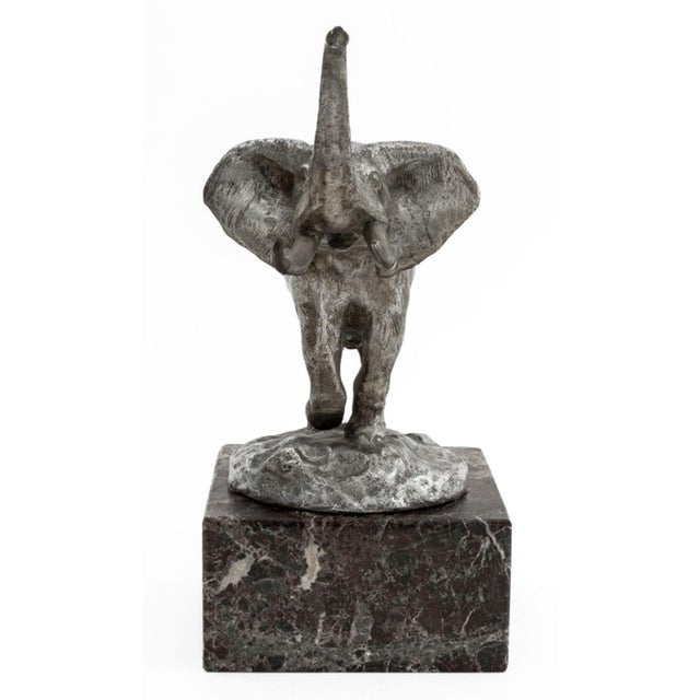 Mid 20th Century James L. Clark Silvered Bronze Elephant Sculpture For Sale - Image 5 of 9
