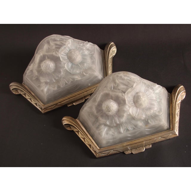 French Art Deco Wall Lights from Verdun, 1920s, Set of 2 For Sale - Image 9 of 12