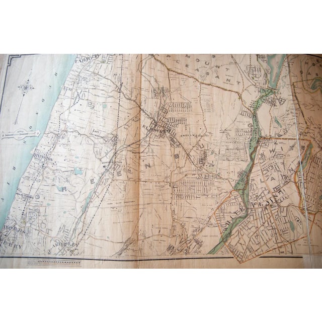 American Antique Greenburgh, White Plains, Tarrytown, River Towns Ny Map For Sale - Image 3 of 6
