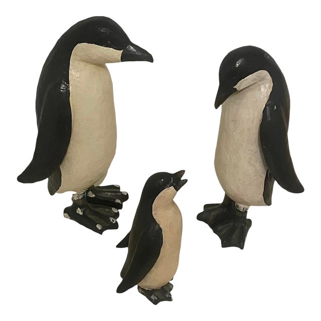 Plaster Penguin Family For Sale