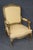 Wood 19th C Pair French Louis XV Yellow Carved Giltwood Armchairs For Sale - Image 7 of 17