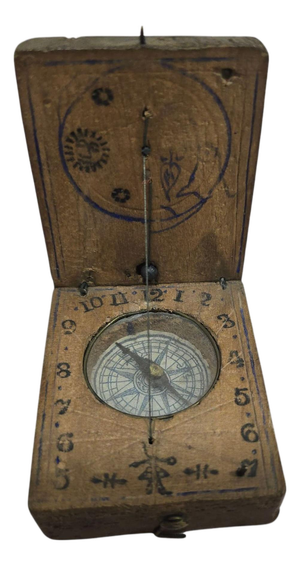 Portable Wooden Sundial, 1890