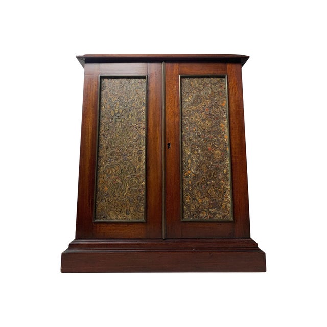 Victorian English Satinwood and Gilt Metal Glazed Pier Cabinet in Walnut, 1890s For Sale - Image 5 of 16