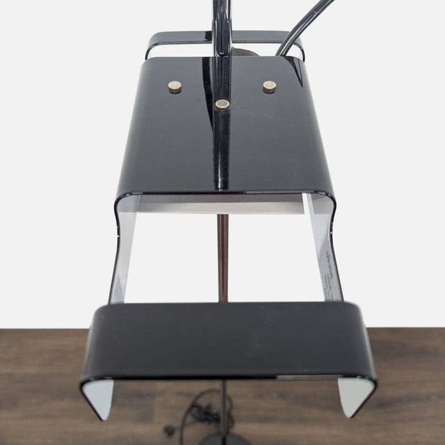 Joe Colombo for Oluce Vintage Chrome and Black Floor Lamp For Sale - Image 9 of 10