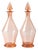 French Pink Glass Carafes with Stoppers, 1960s, Set of 2 For Sale